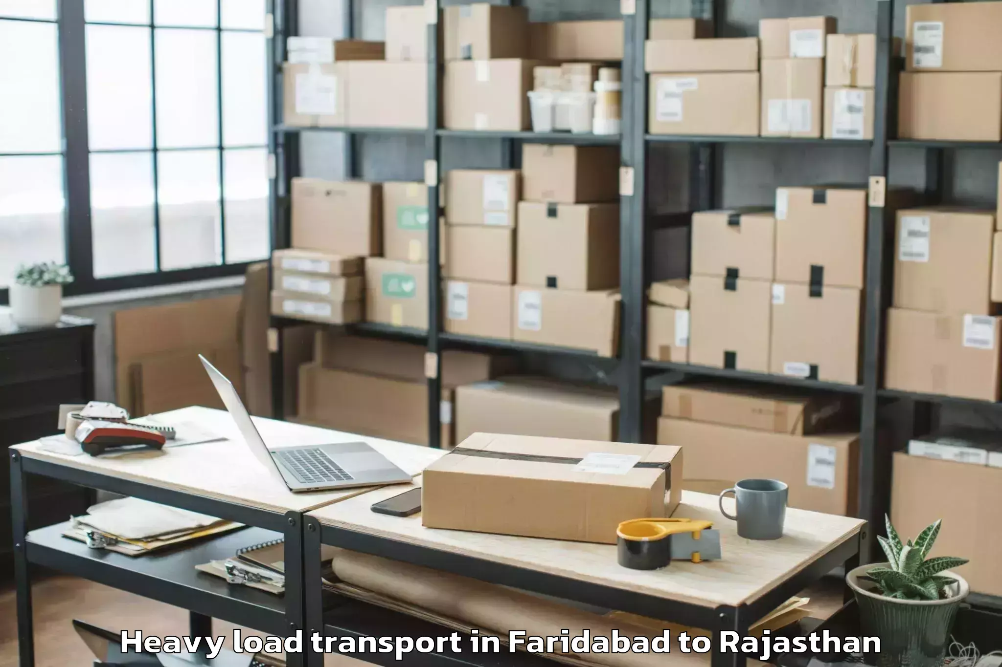 Book Faridabad to Sadri Heavy Load Transport Online